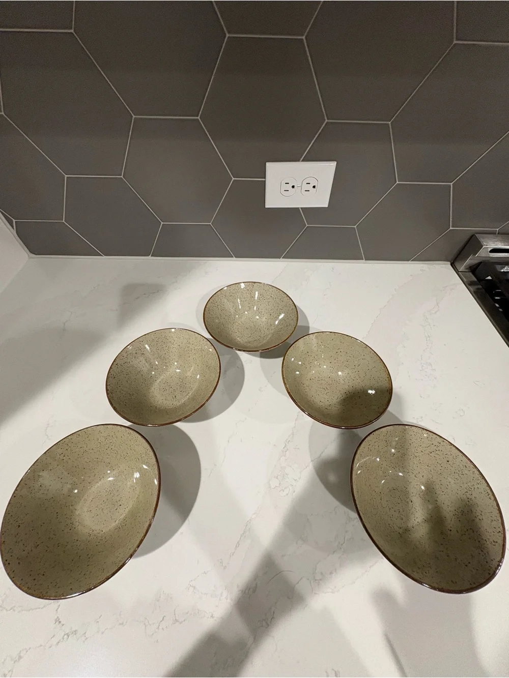 Vintage Japanese Rice/Soup Bowls and Tea Bowl/Lid